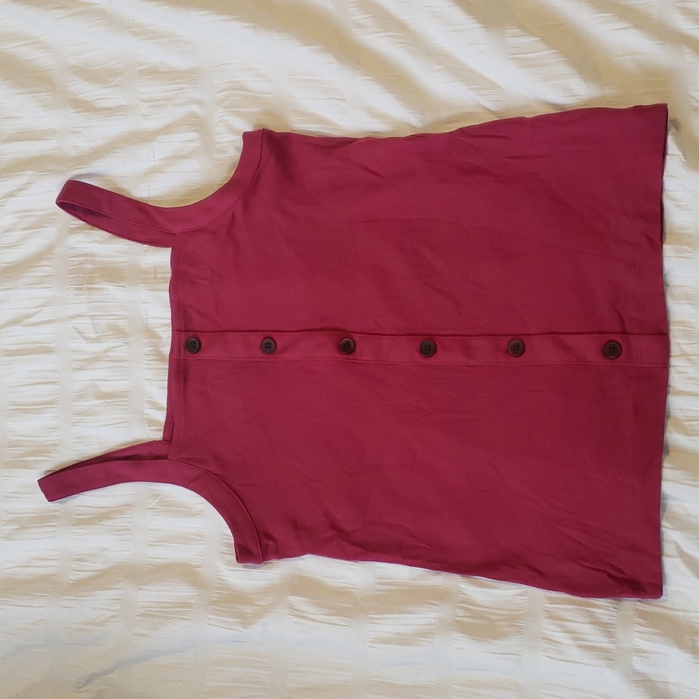 LOFT Cotton Button Down Tank Top